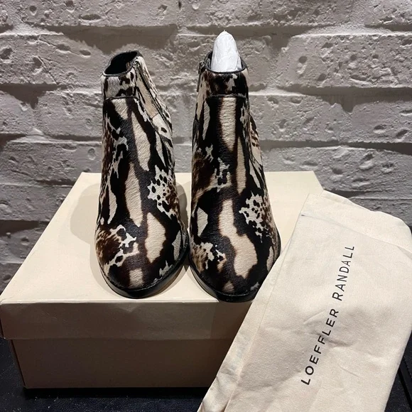 NEW Loeffler Randall Calf Hair Ankle Boots 8 - Picture 3 of 16